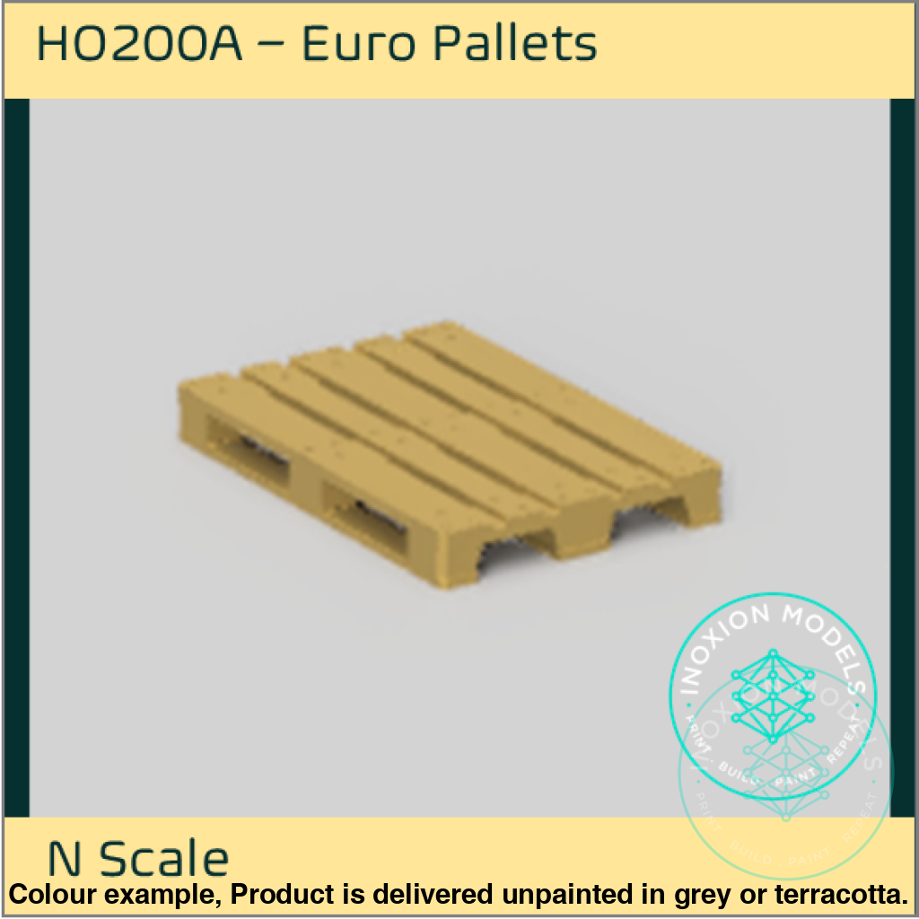 10 Euro Pallets N Scale Model Set