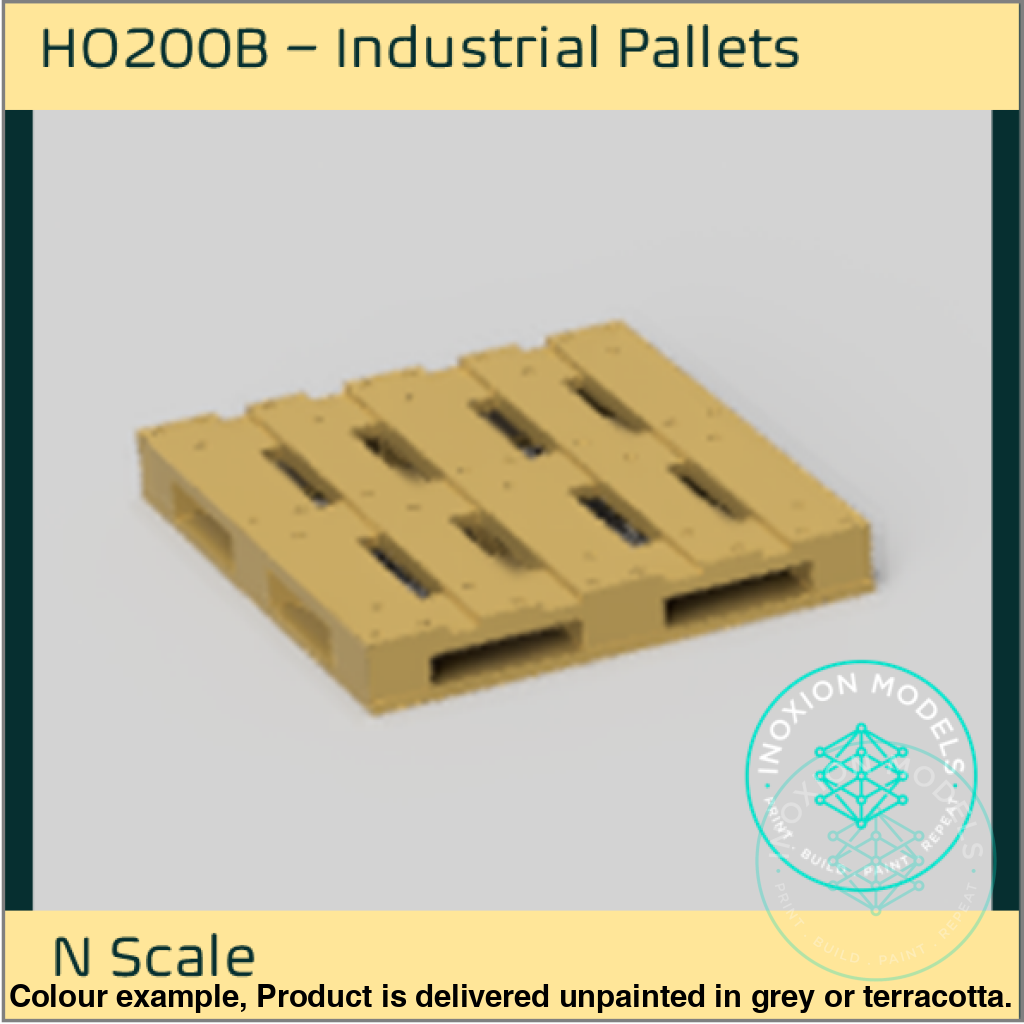 10 Industrial Pallets N Scale Model Set