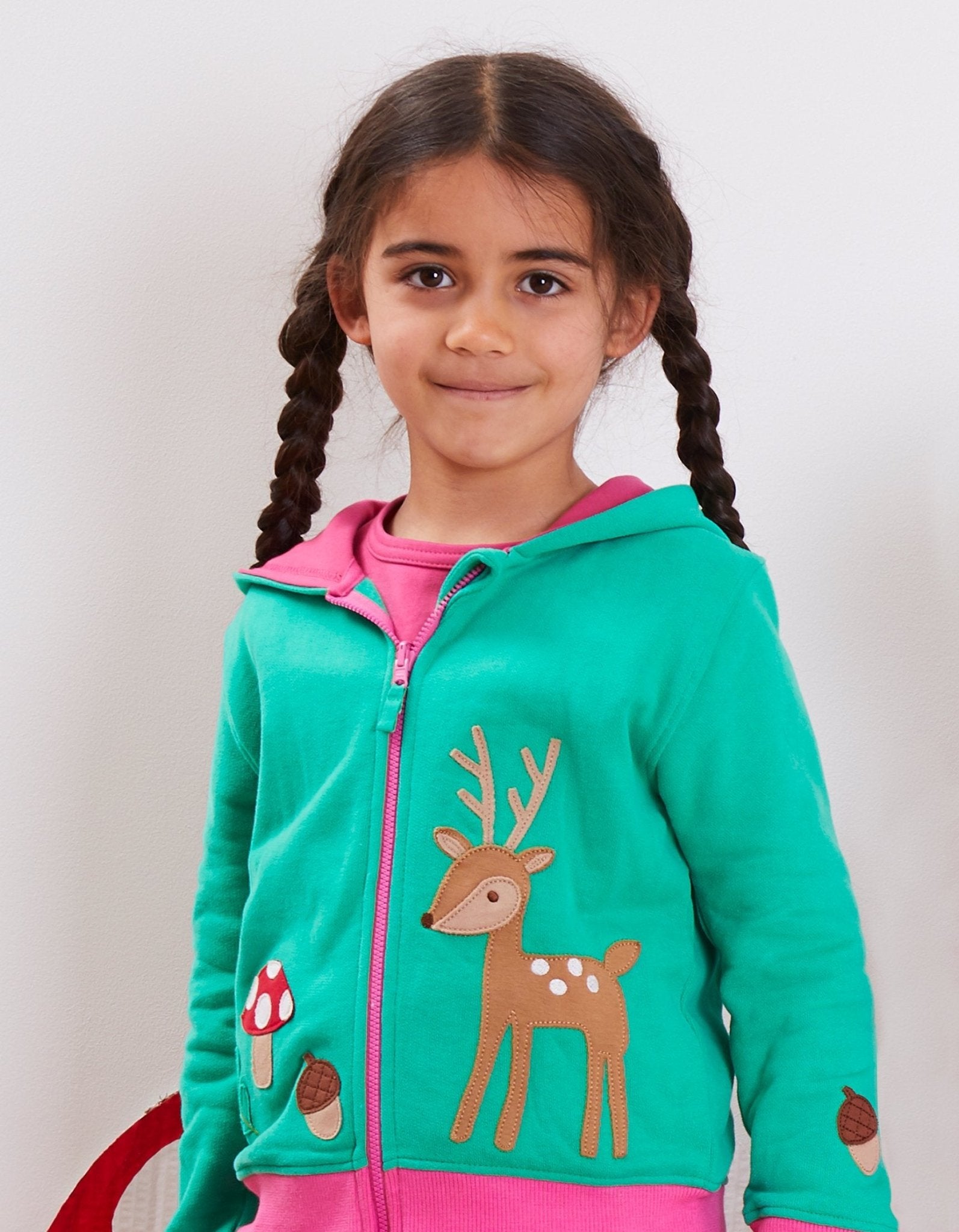 Organic Fawn Applique Hoodie