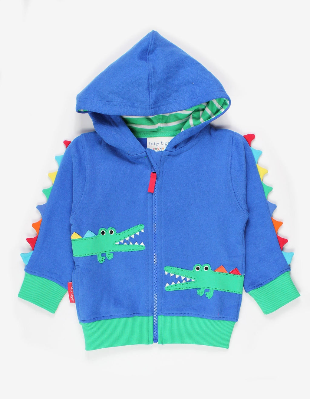 Organic Crocodile Applique Hoodie for Kids
