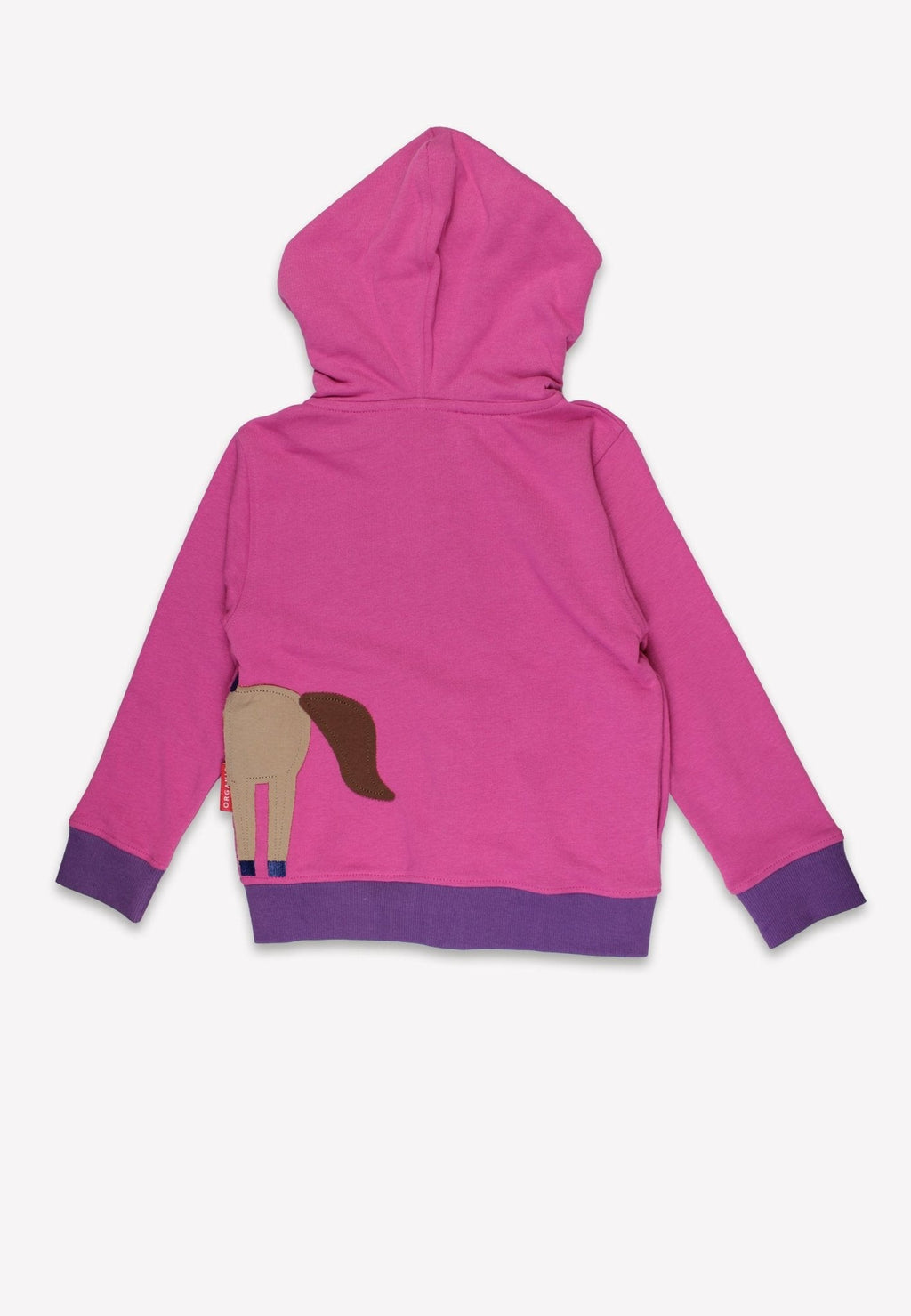 Organic Hillside Pony Applique Hoodie in Pink