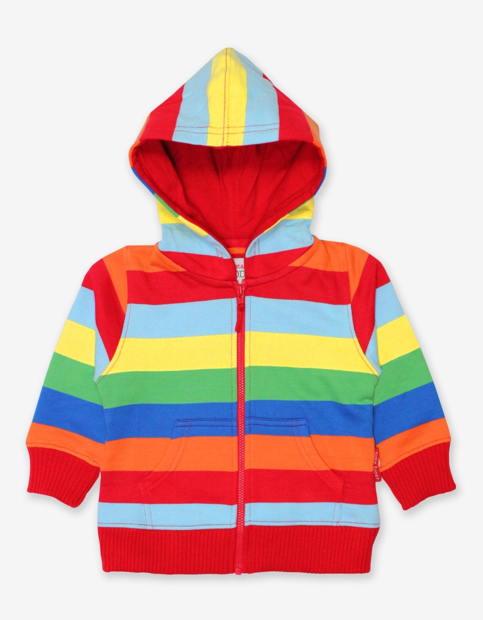 Organic Multi Stripe Kids Hoodie