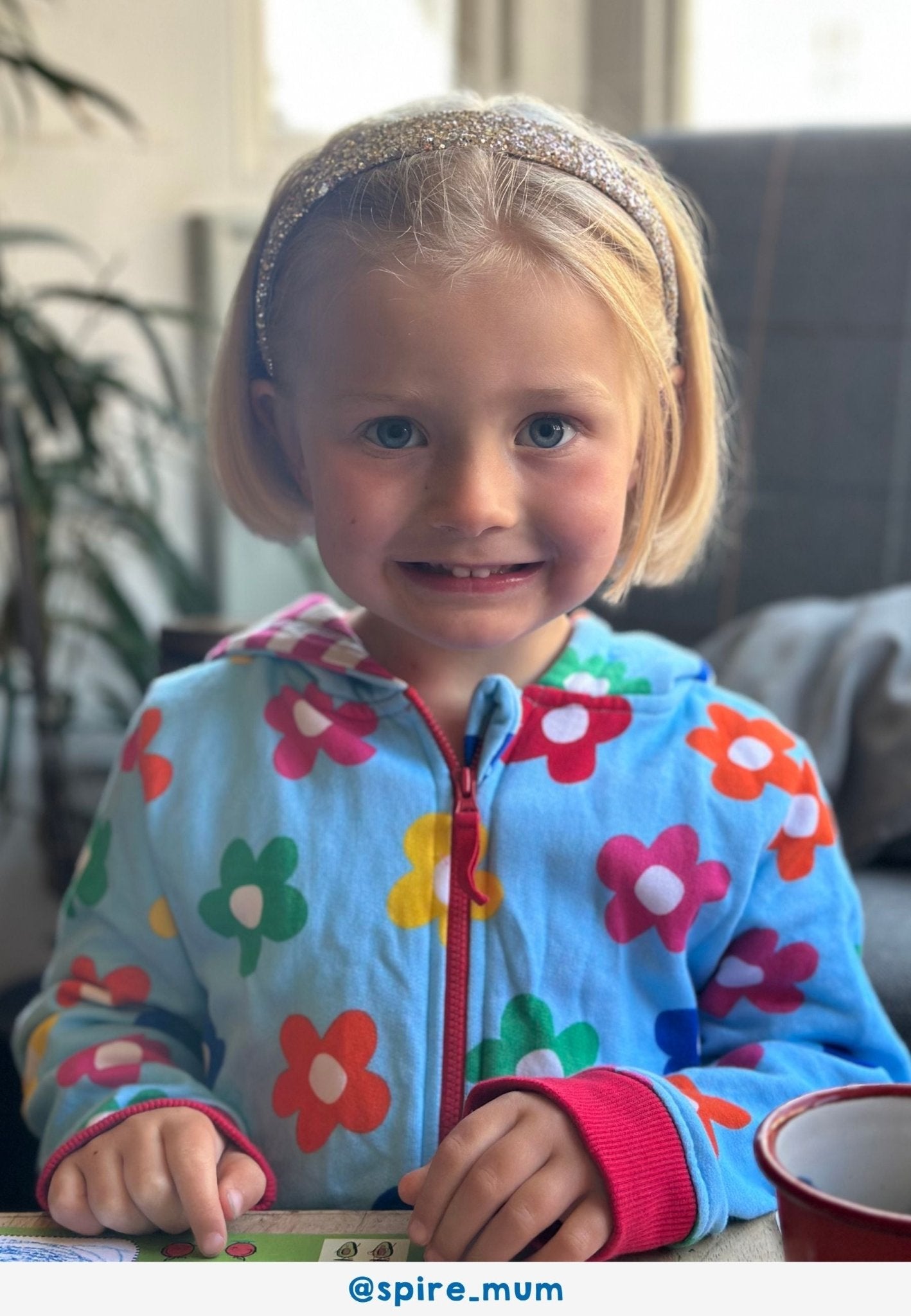 Organic Rainbow Bloom Print Hoodie