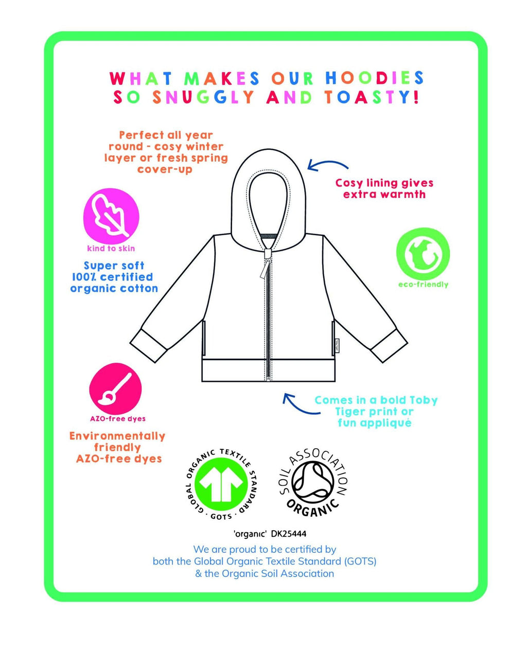 Organic Transport Print Hoodie for Kids