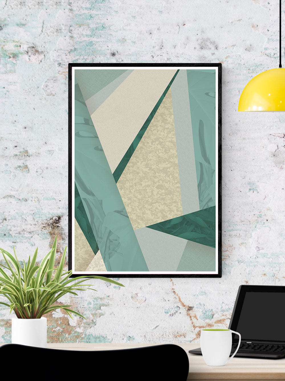 House Plants Geometric Botanical Pattern