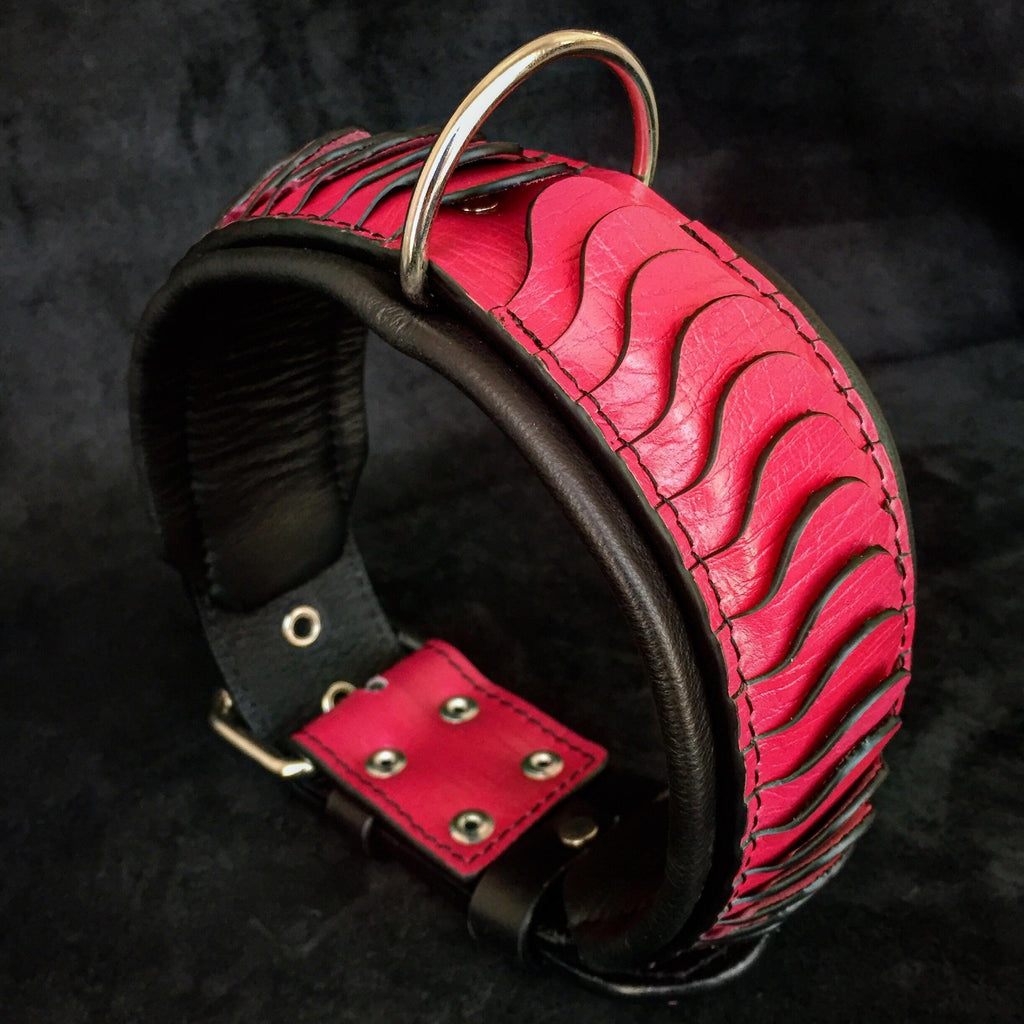 Spine Leather Collar for Large Dogs