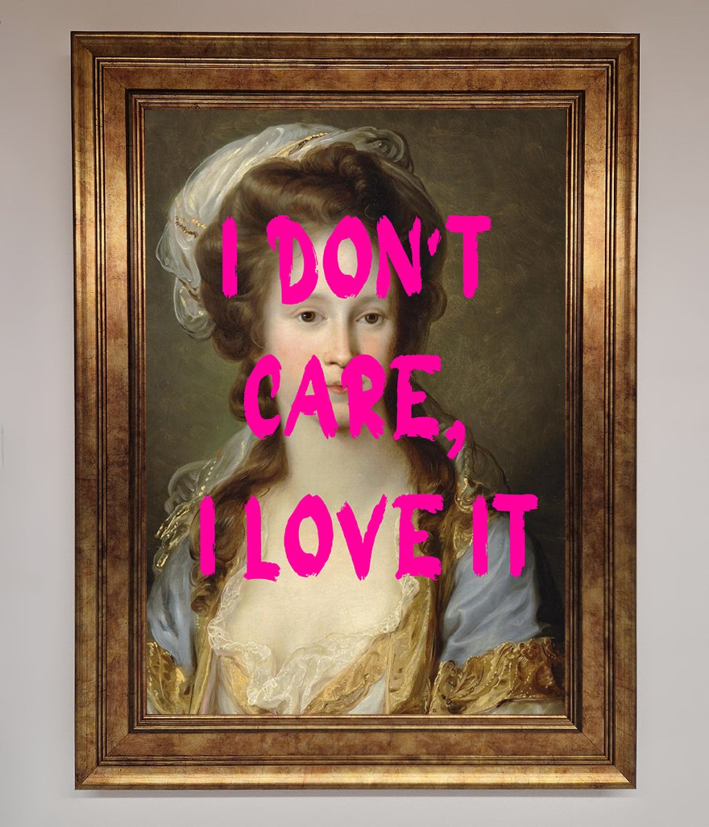 I Dont Care I Love It Framed Print
