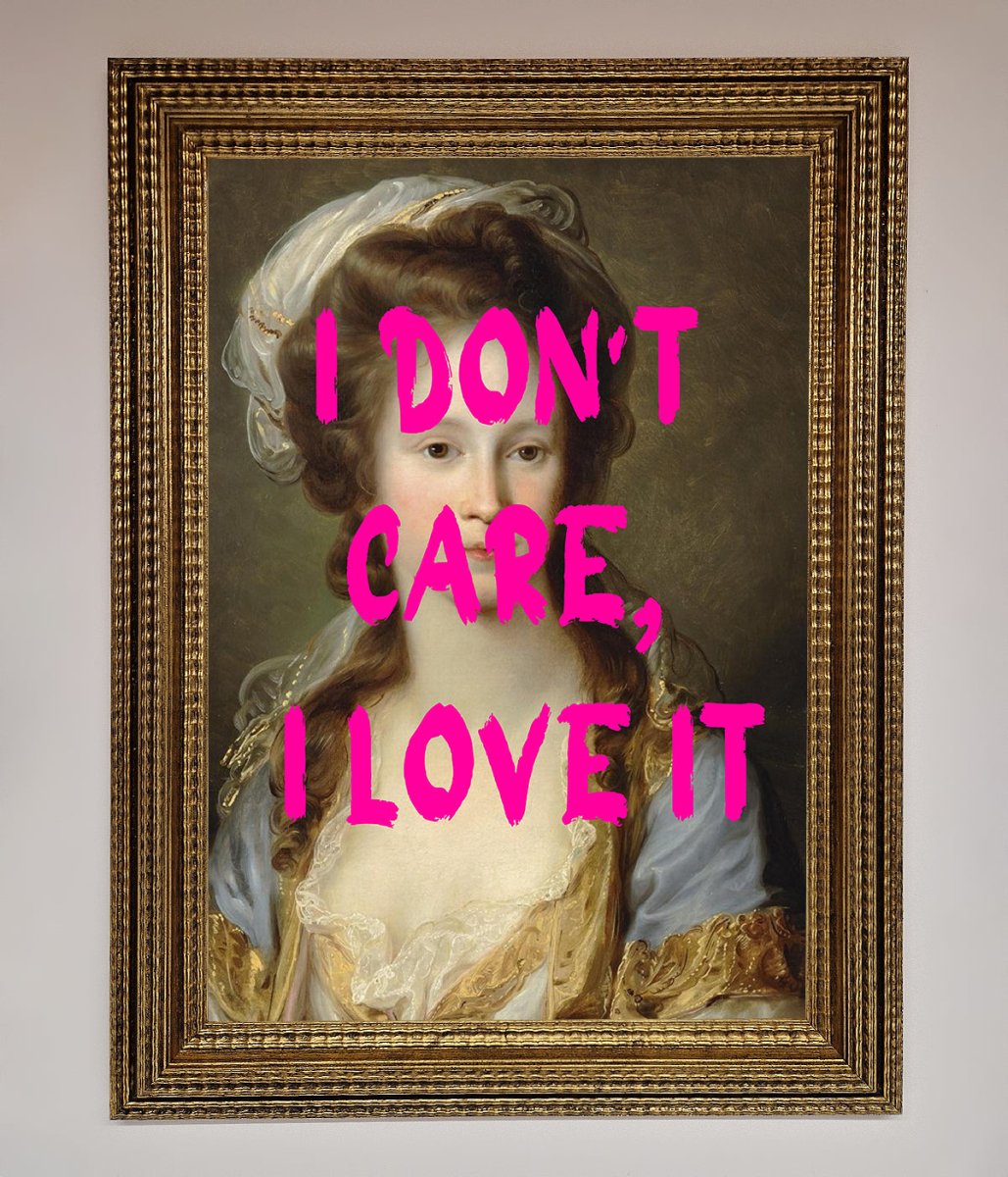 I Dont Care I Love It Framed Print