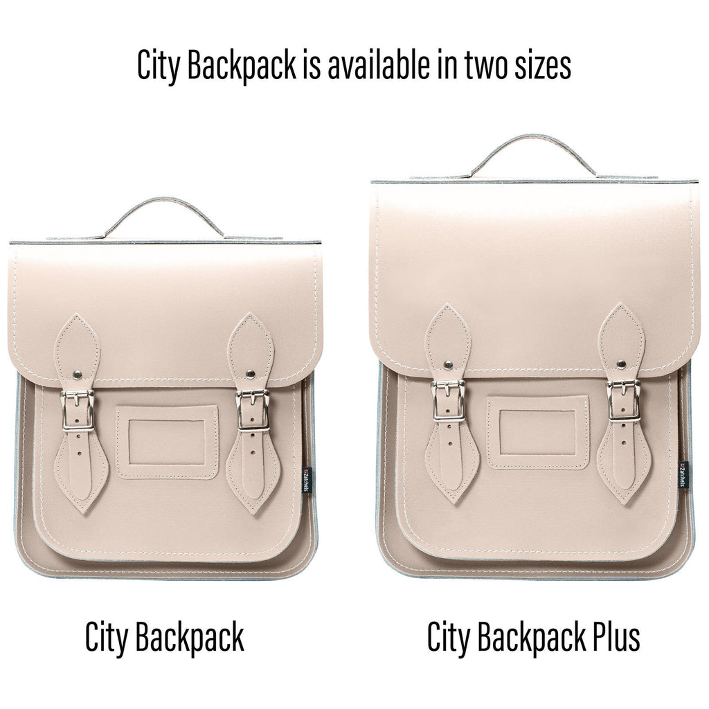 Handmade Leather City Backpack - Iced Coffee
