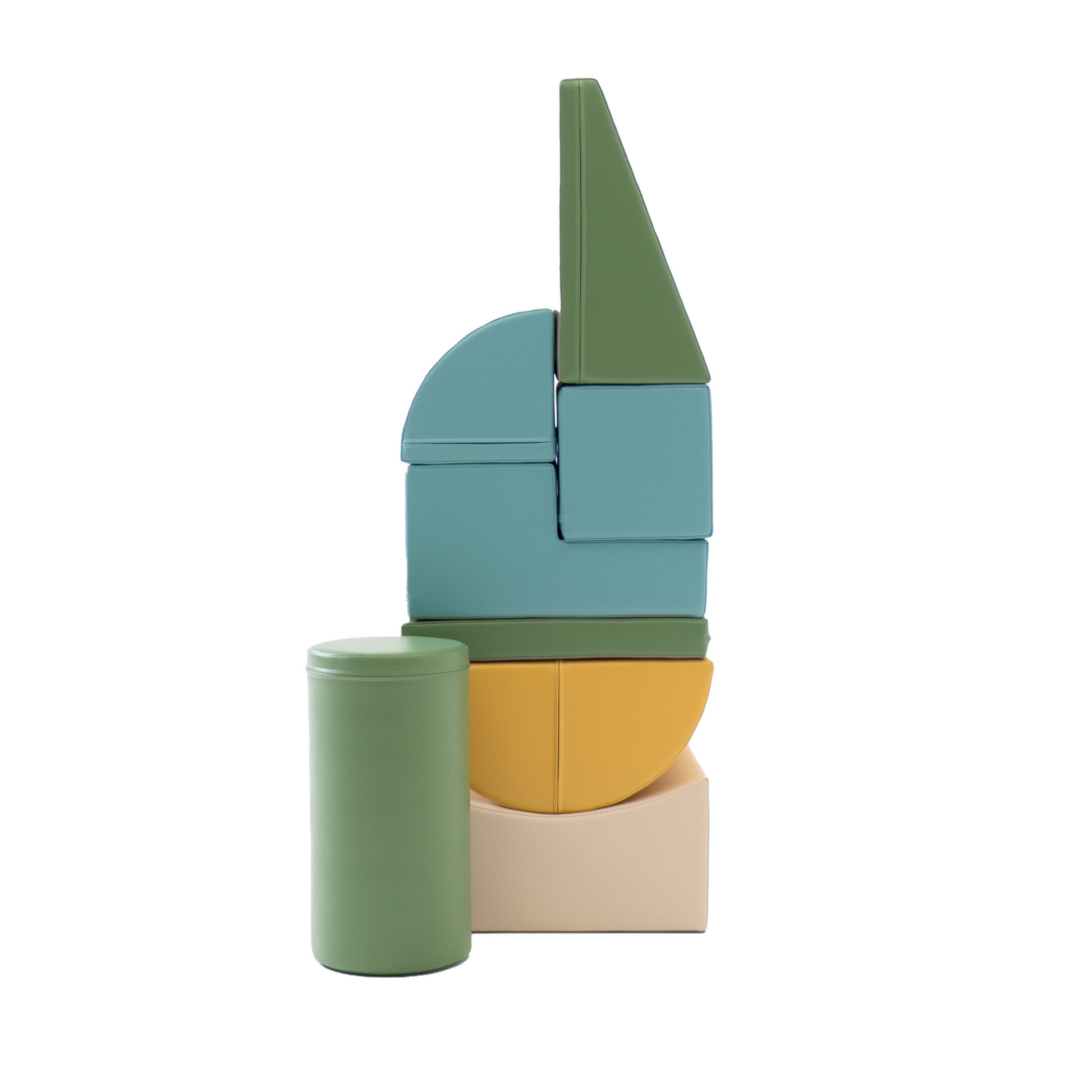 bold pastel turquoise iglu soft play blocks set for creative baby adventures