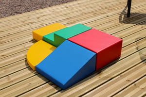 bold multicolor iglu foam corner climber set for active toddler play