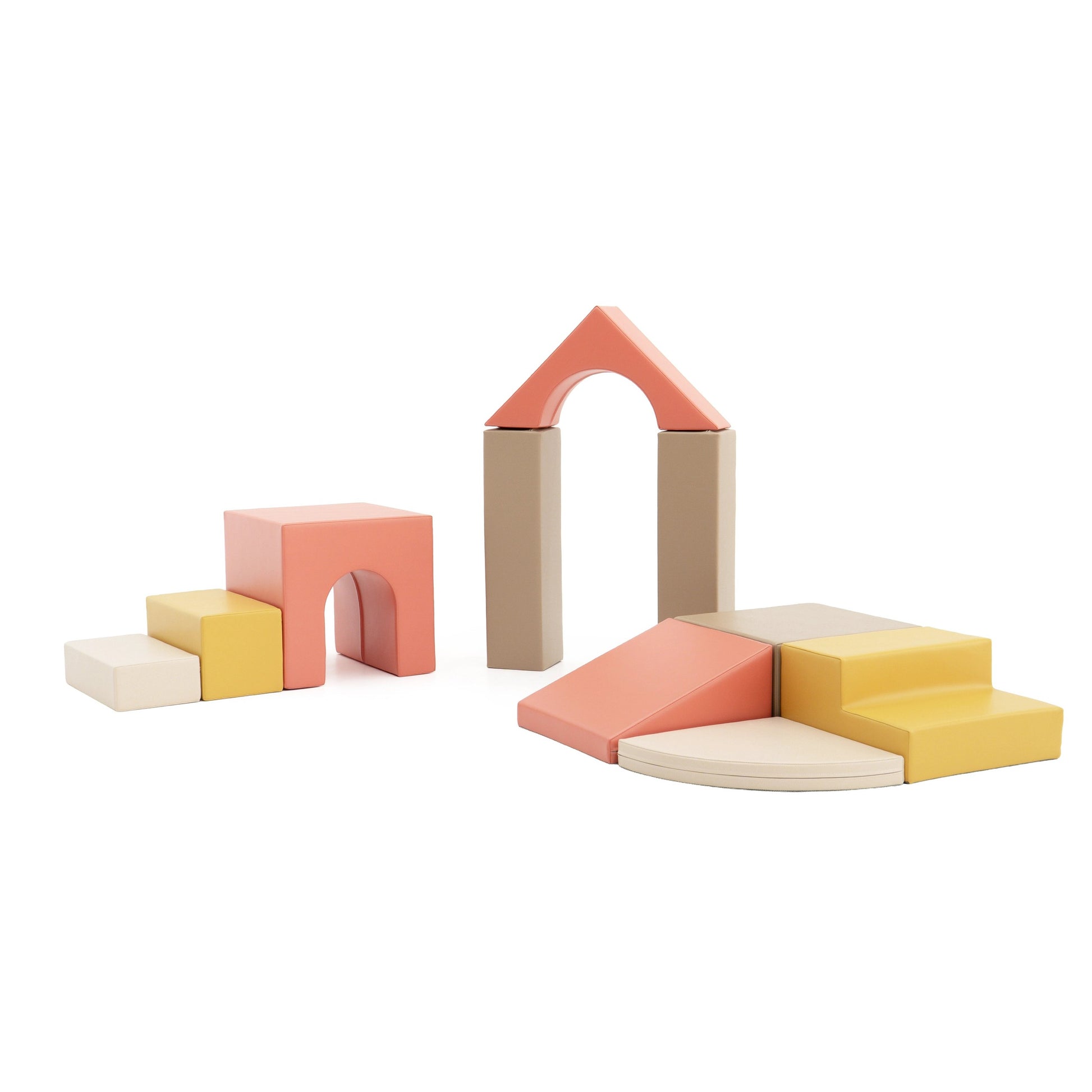 Soft Play 10 Foam Block Set - Pastel Fries Creativity