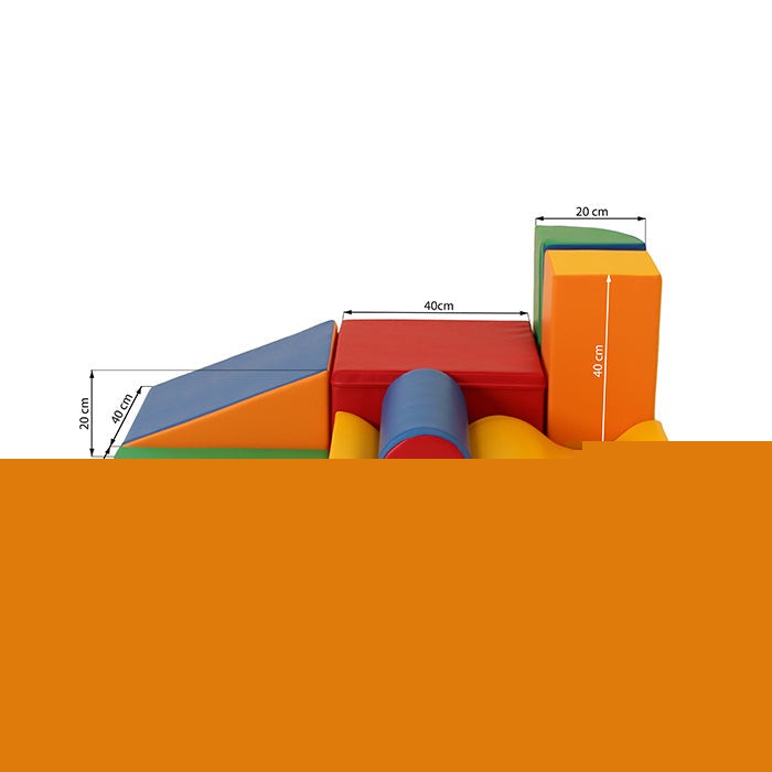 Soft Play 7 Foam Block Set - Multicolor Discoverer