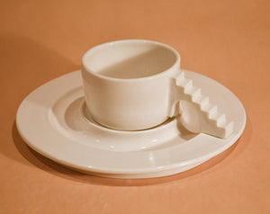 Castle Coffee Set with Architectural Plates and Cups