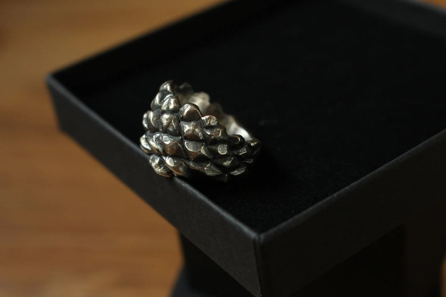 Pine Cone Ring - Sterling Silver