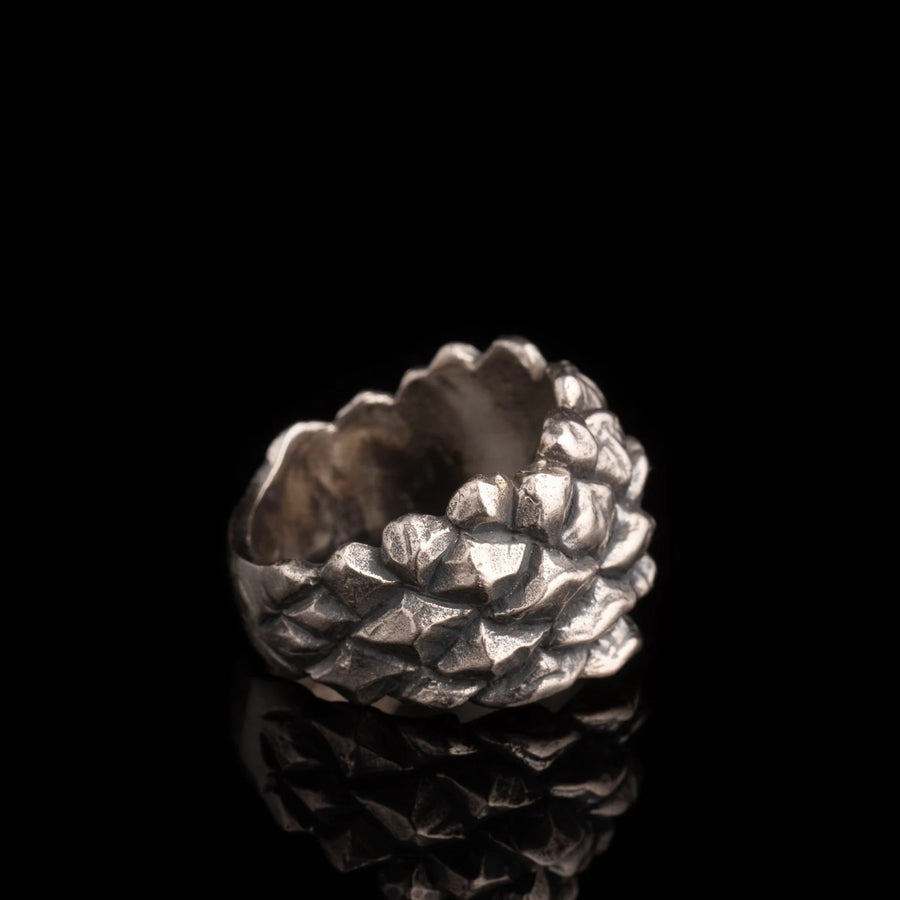 Sterling Silver Pine Cone Ring – Handmade in Estonia by Hvitolg at www.brixbailey.com