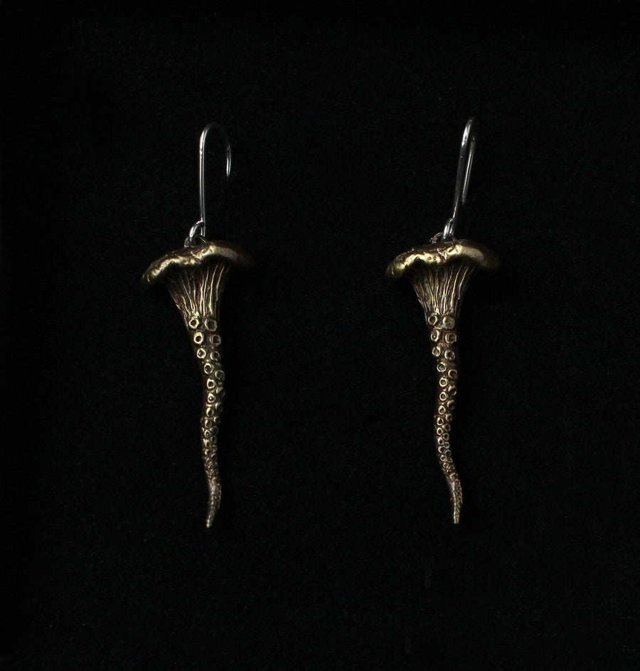 Oxidized Brass Chimera Earrings – Handmade & Unique by Hvitolg at www.brixbailey.com