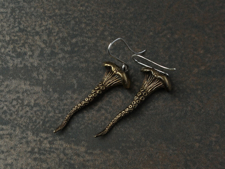 Chimera Oxidized Brass Earrings – Handmade & Unique Design by Hvitolg at www.brixbailey.com