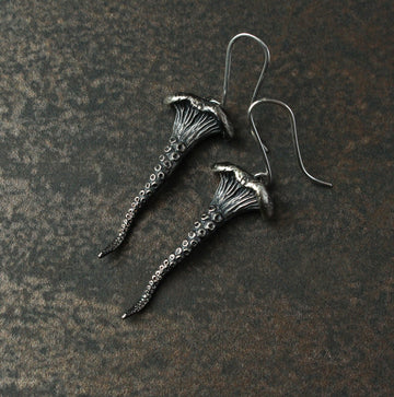 Sterling Silver Chimera Earrings – Handmade & Oxidized by Hvitolg at www.brixbailey.com