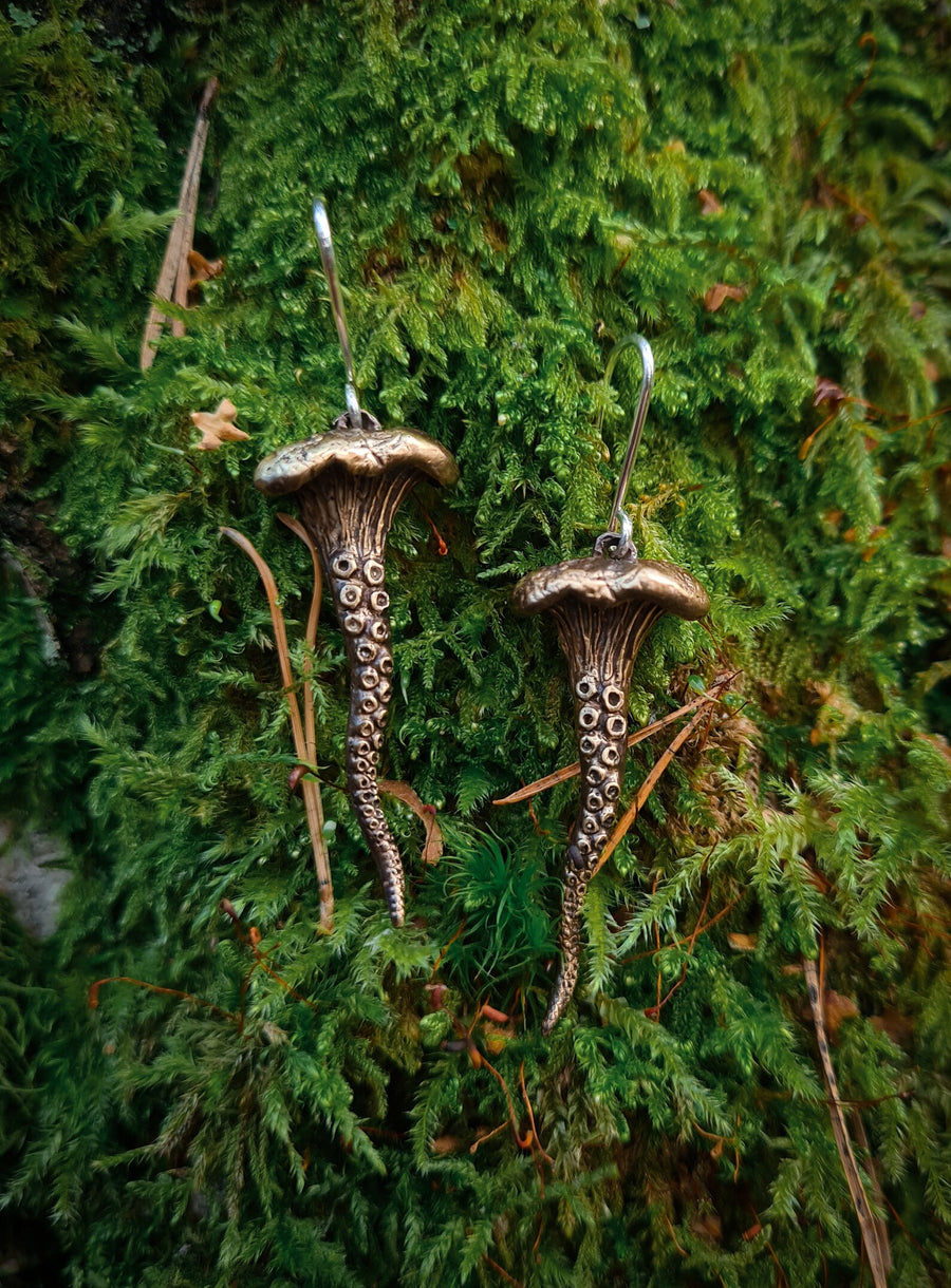 Chimera Mixed Metals Earrings – Handmade & Unique Design by Hvitolg at www.brixbailey.com