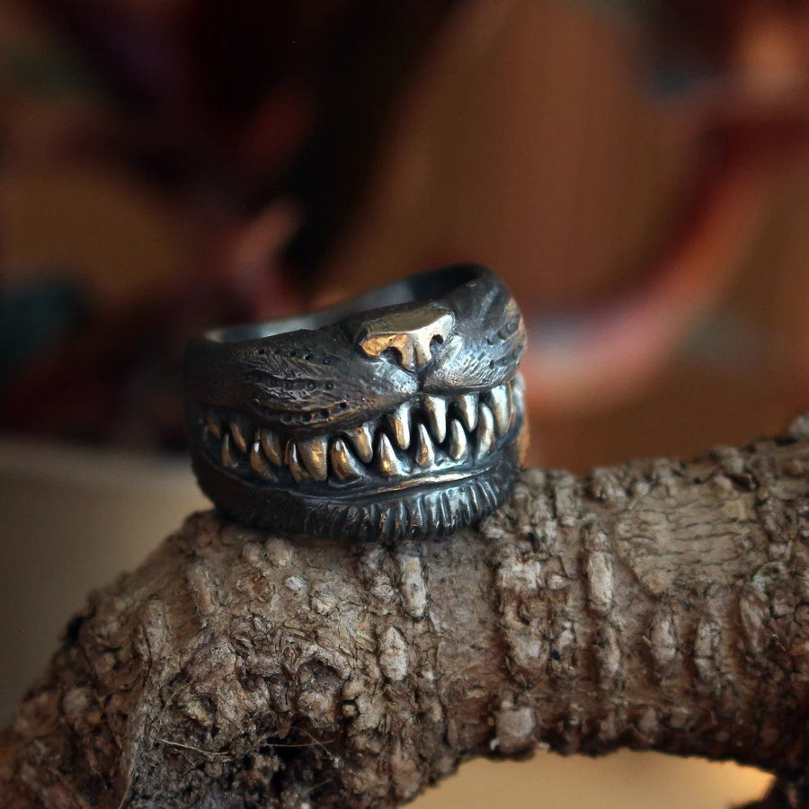 Cheshire Cat Double Ring - Silver