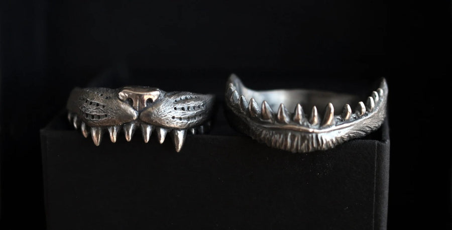 Cheshire Cat Double Ring - Silver