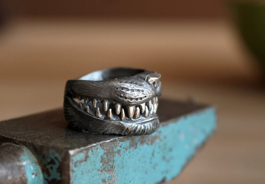 Cheshire Cat Double Ring - Silver