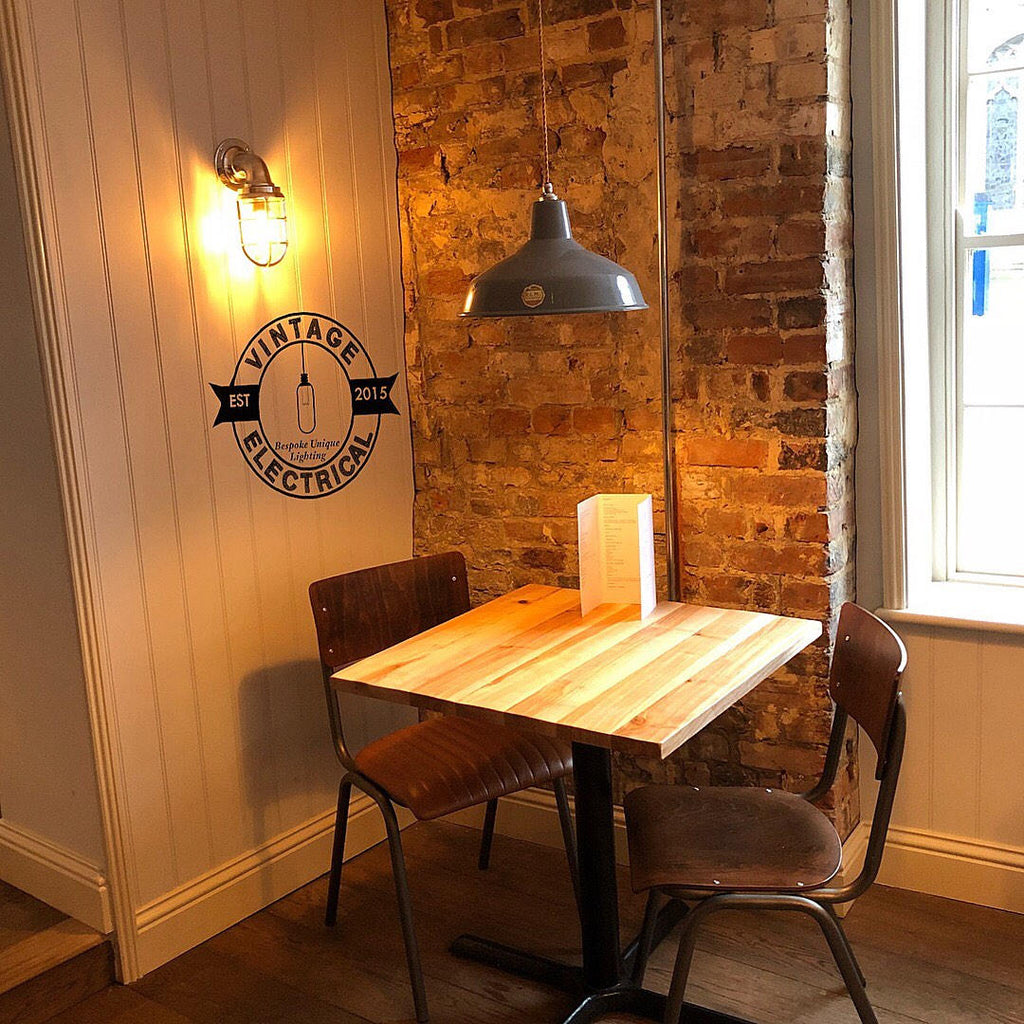 Beachamwell ~ Raw Cast Pewter Bulkhead Outdoor & Bathroom Sconce Wall Light ~ 10.5 Inch