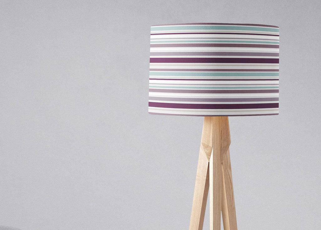 Purple Striped Lampshade, Ceiling or Table Lamp Shade