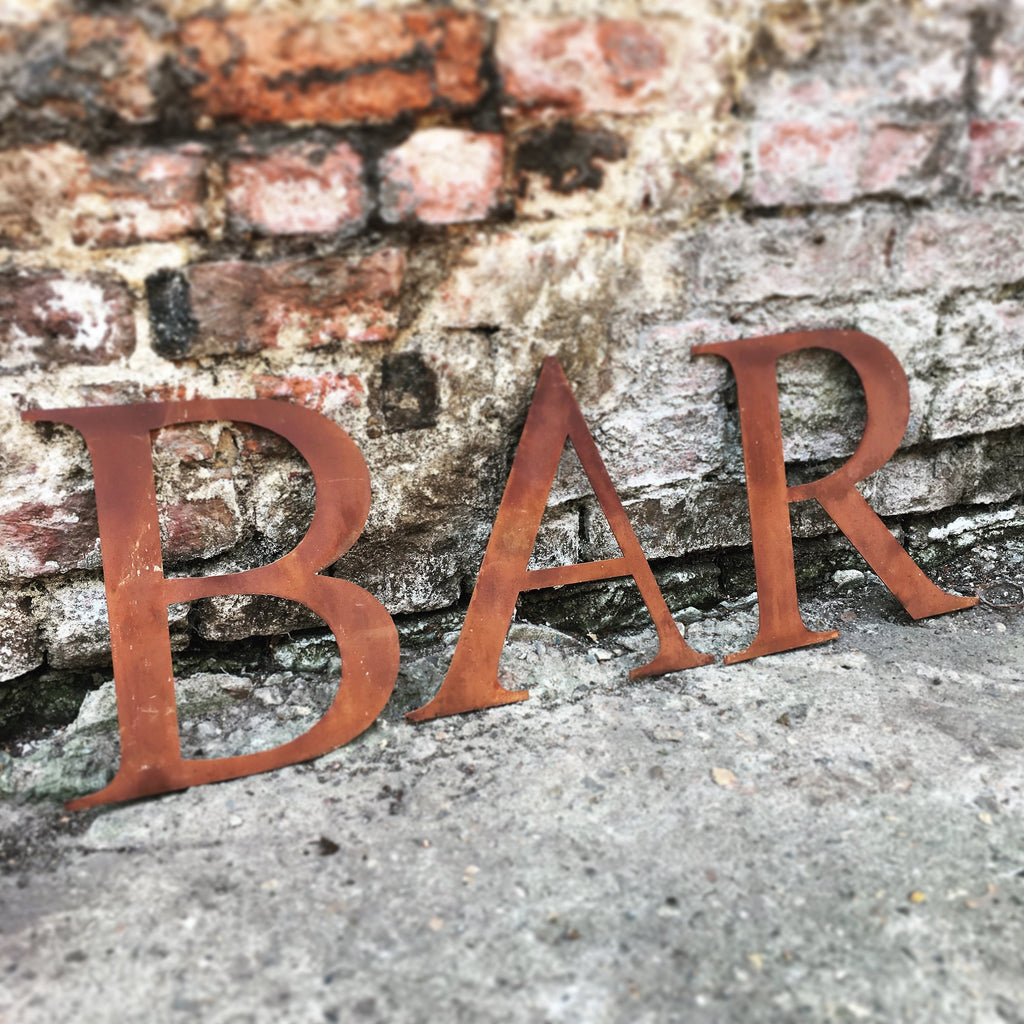 Classic Rusty Metal Letters 5" And 12" A-Z 0-9 Rustic Signs For The Home And Garden