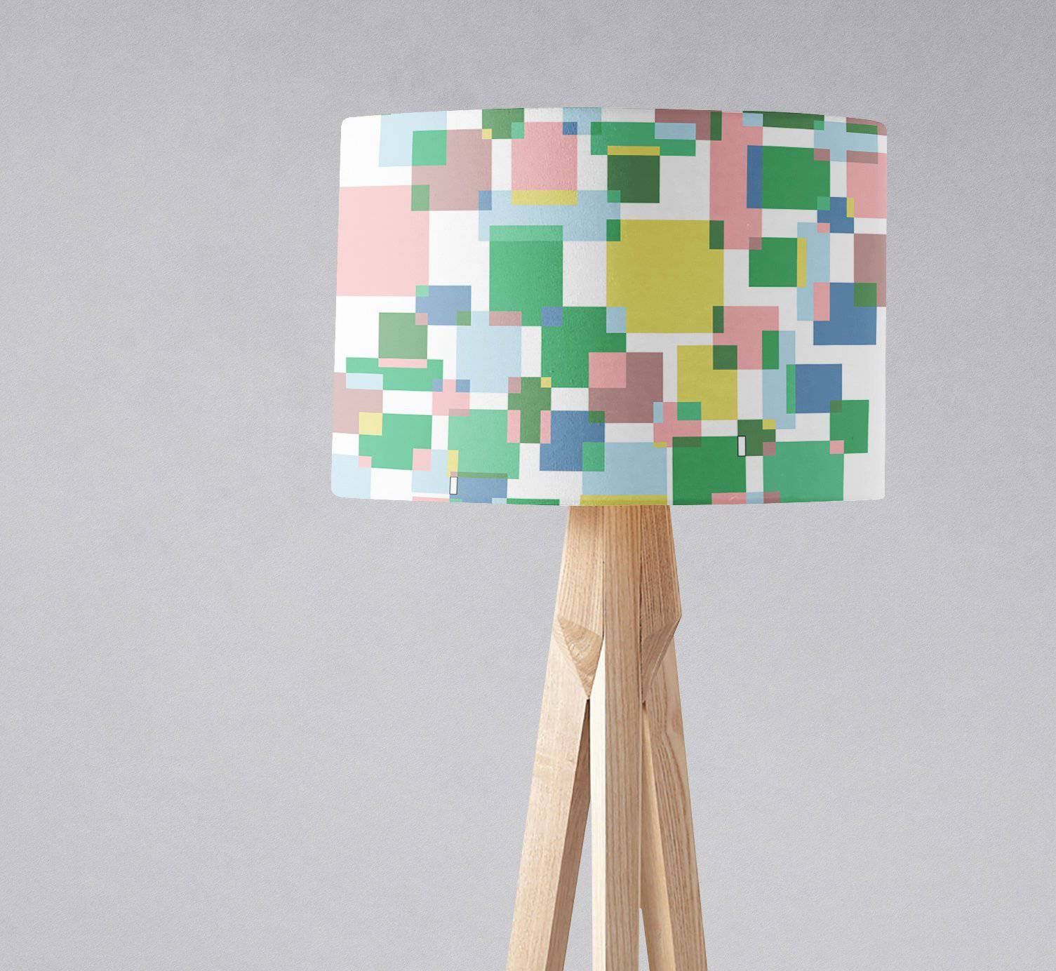 Green and Pink Colour Block Lampshade, Ceiling or Table Lamp Shade