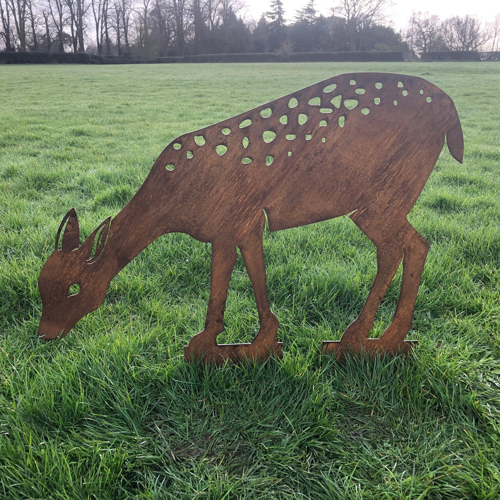 Rusty Metal Deer Garden Decoration