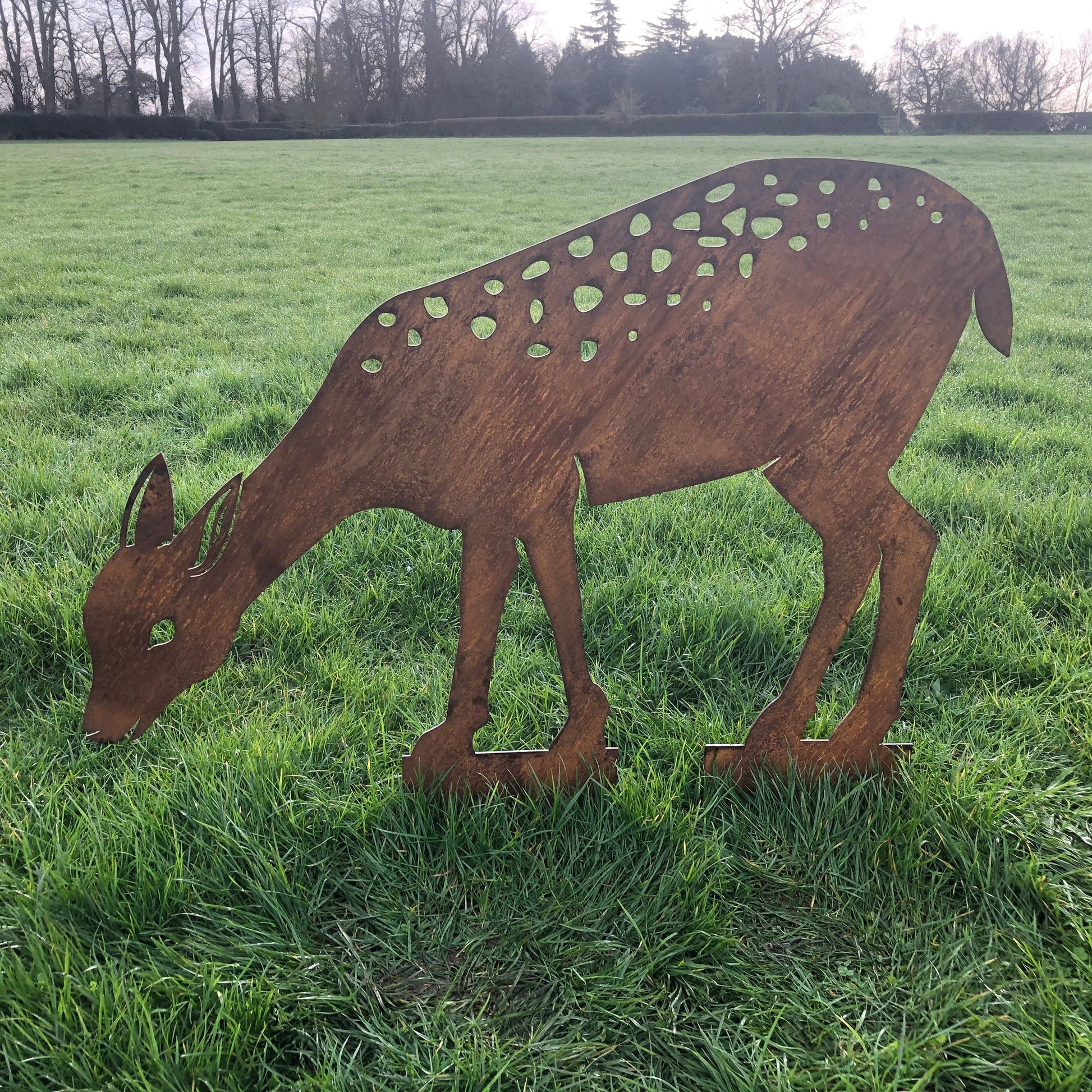 Rusty Metal Deer Garden Decoration