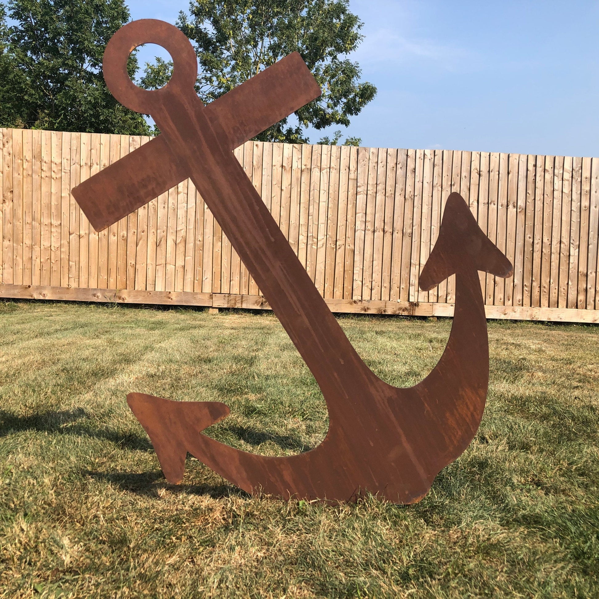 Large Rusty Metal Anchor Garden Decoration