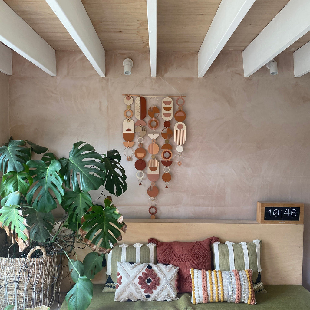 Large Modern Wall Art - Geometric Artwork - Minimal Home Decor - New Home Trend - Large Centre Piece Art - Big Wall Tapestry - Warm Tones