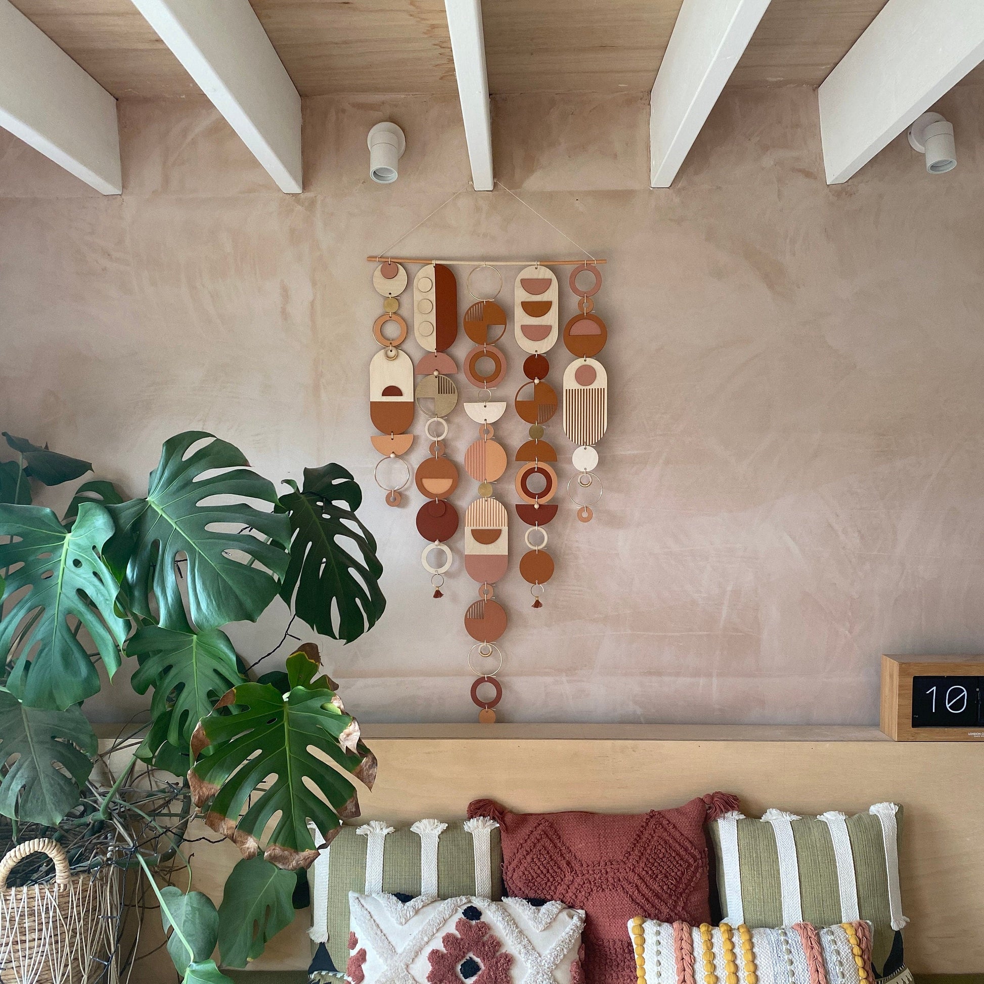 Large Modern Wall Art - Geometric Artwork - Minimal Home Decor - New Home Trend - Large Centre Piece Art - Big Wall Tapestry - Warm Tones