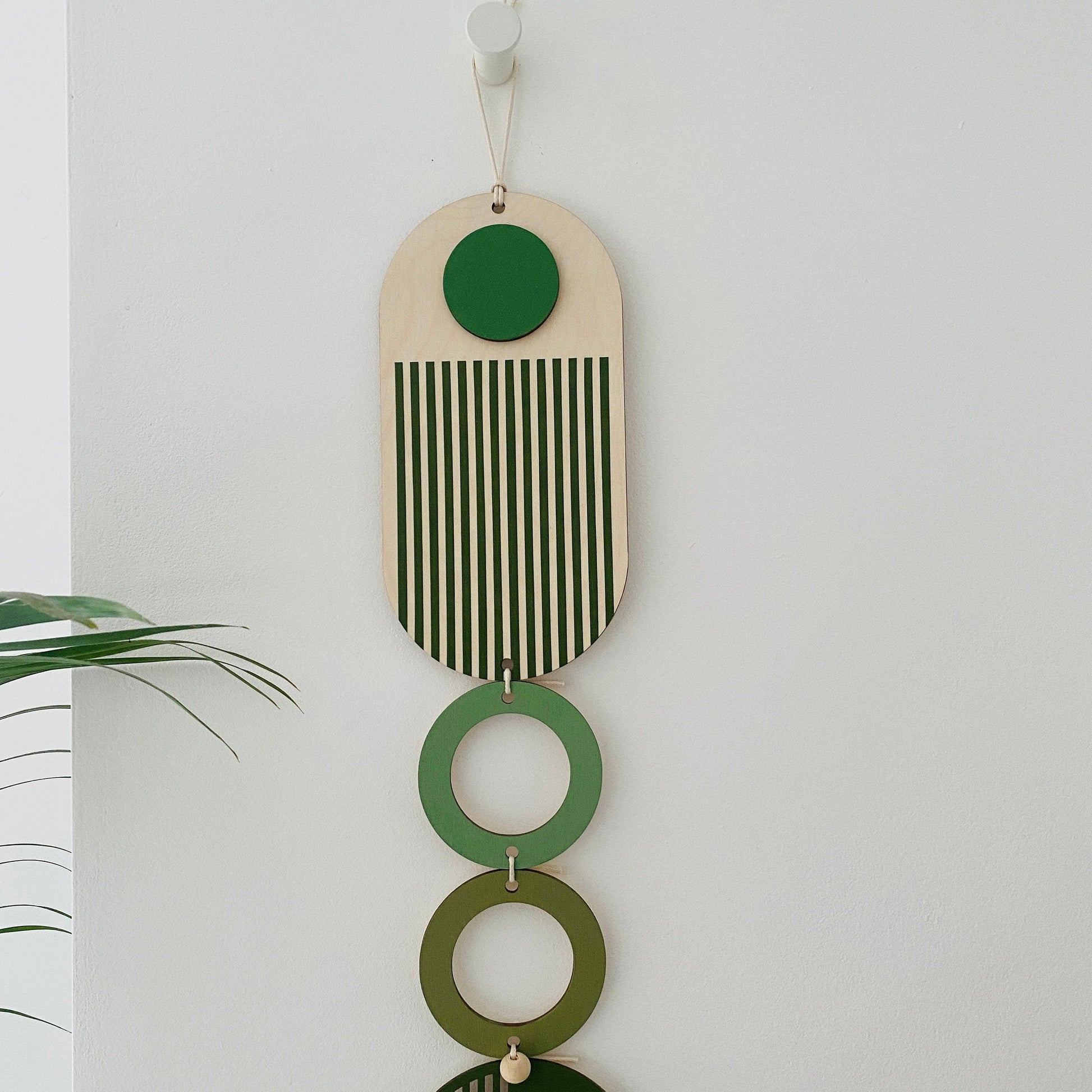 Green Modern Wall Art - Wood Wall Hanging - Mid Century Wall Decor