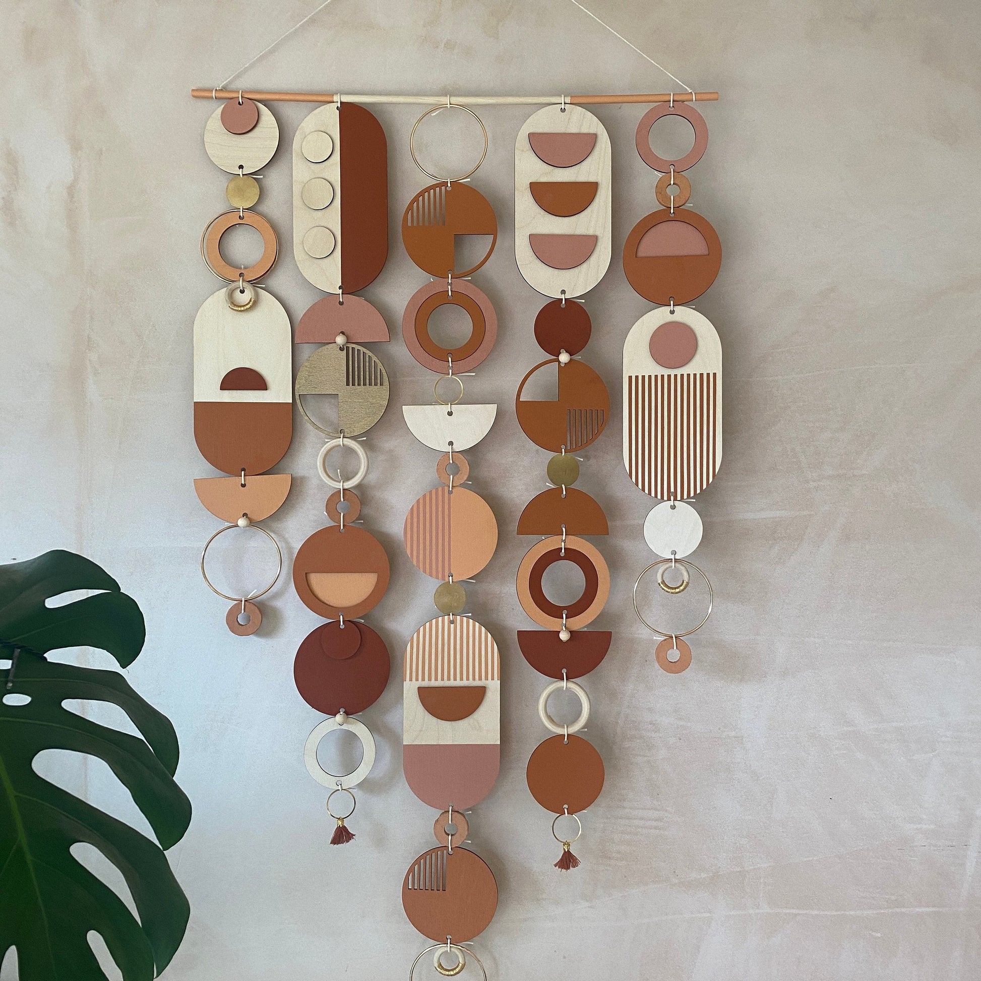 Large Modern Wall Art - Geometric Artwork - Minimal Home Decor - New Home Trend - Large Centre Piece Art - Big Wall Tapestry - Warm Tones