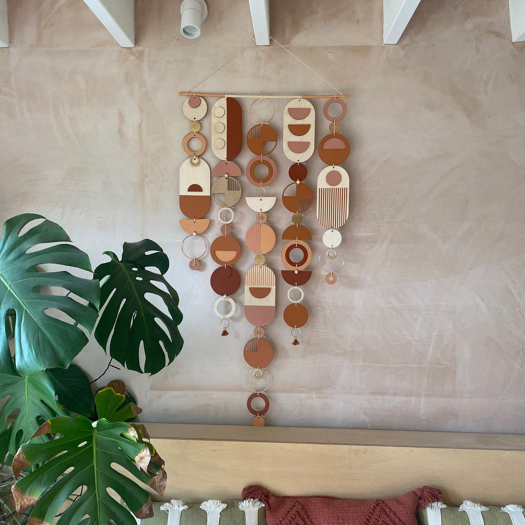 Large Modern Wall Art - Geometric Artwork - Minimal Home Decor - New Home Trend - Large Centre Piece Art - Big Wall Tapestry - Warm Tones