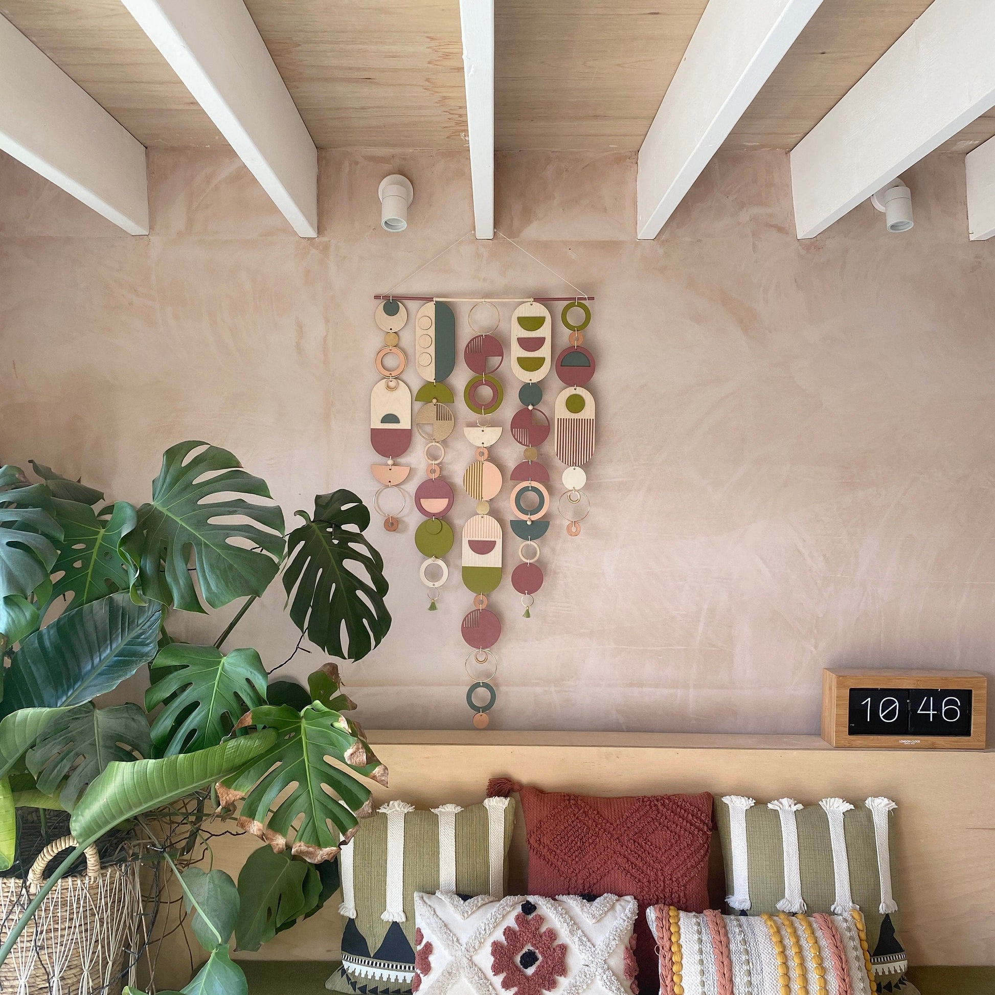 Eccentric Wall Art - Geometric Artwork - Minimal Home Decor - Bohemian Wall Art - Large Centre Piece Art - Big Wall Tapestry - Lime Art Deco