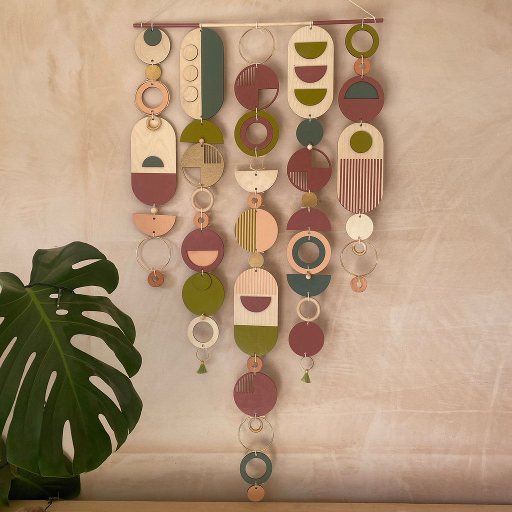 Eccentric Wall Art - Geometric Artwork - Minimal Home Decor - Bohemian Wall Art - Large Centre Piece Art - Big Wall Tapestry - Lime Art Deco