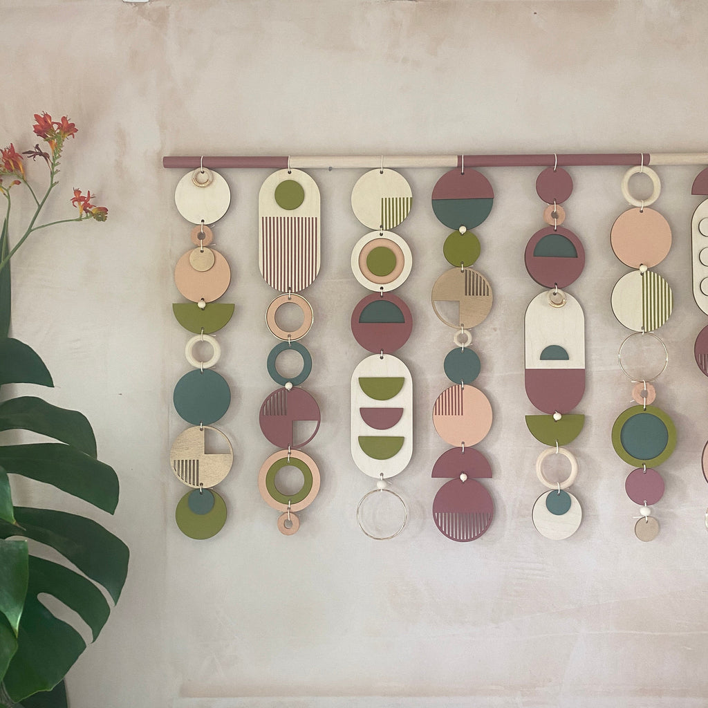 Large Geometric Modern Wall Art - Minimal Home Decor - Eclectic Tapestry - Big Centerpiece Tapestry - Unique Handmade Wall Hanging - Fun Art