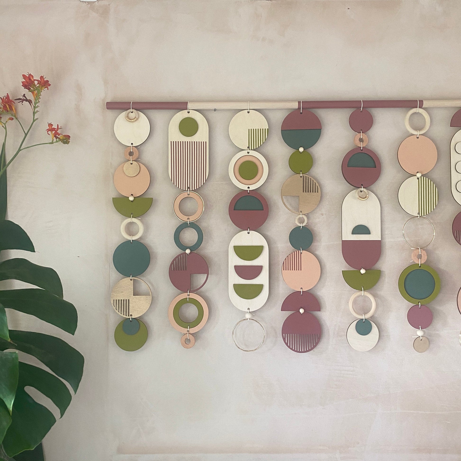 Large Geometric Modern Wall Art - Minimal Home Decor - Eclectic Tapestry - Big Centerpiece Tapestry - Unique Handmade Wall Hanging - Fun Art