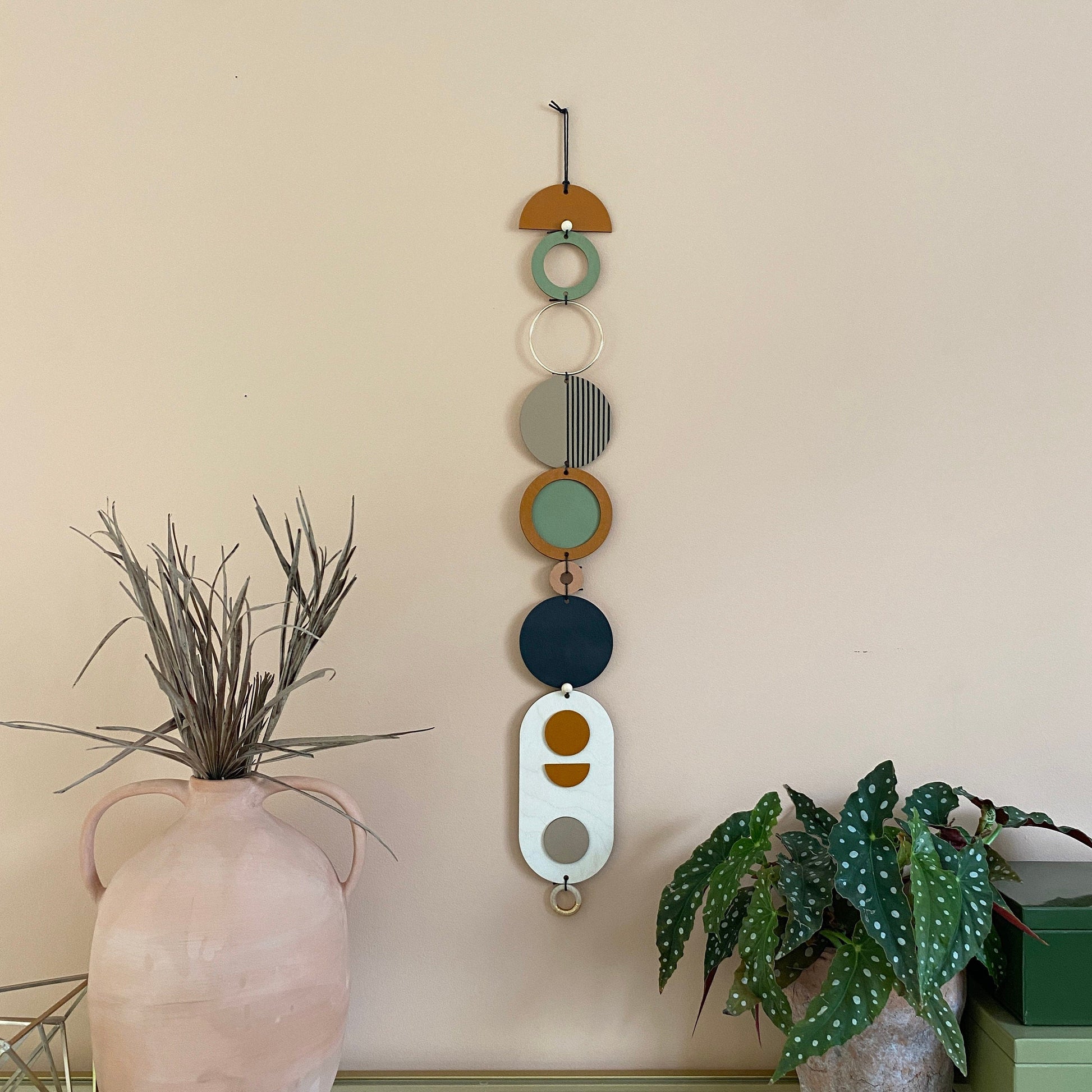 Longer Wall Art - Geometric Artwork - Minimal Home Decor - New Home Trend - Slim Centre Piece Art - Thin Wall Tapestry - Wood Art