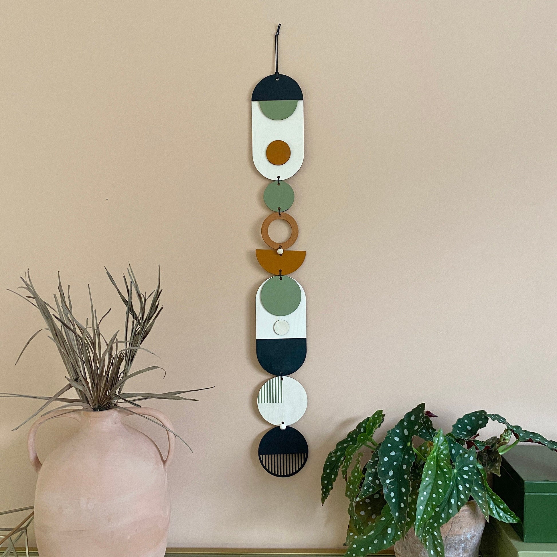 Longer Wall Art - Geometric Artwork - Minimal Home Decor - New Home Trend - Slim Centre Piece Art - Thin Wall Tapestry - Wood Art