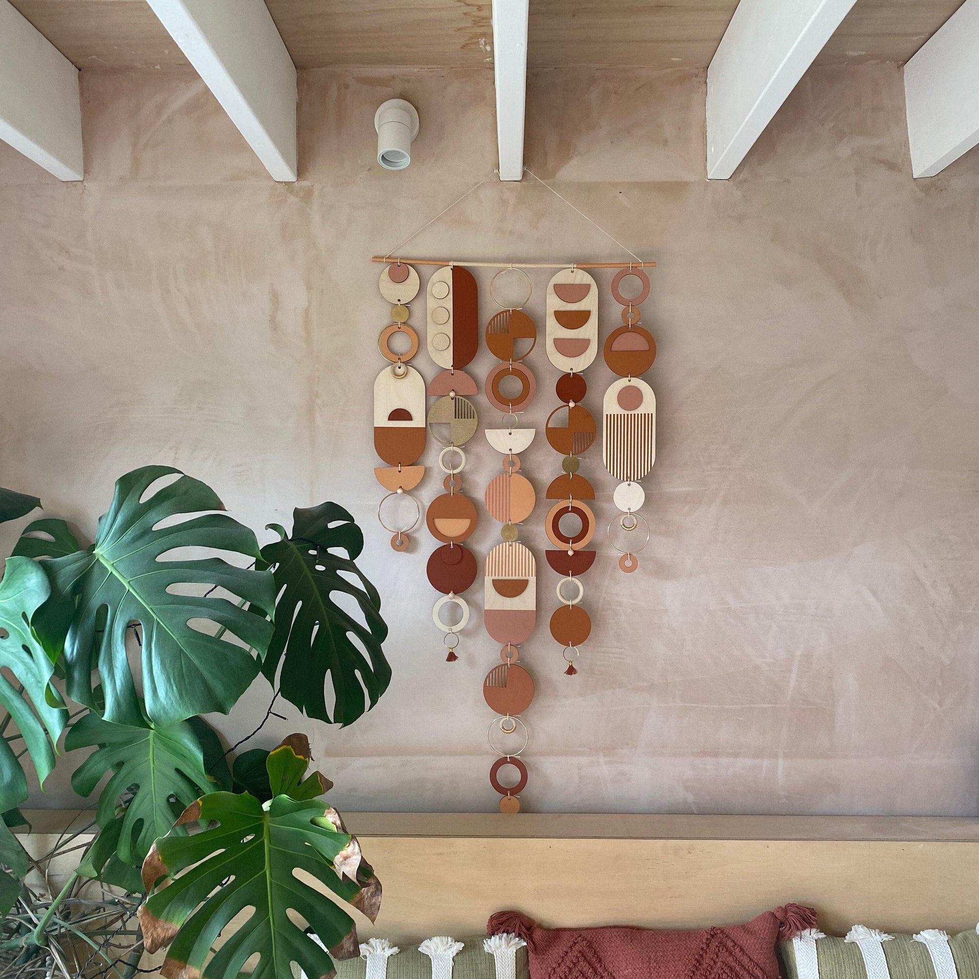 Large Modern Wall Art - Geometric Artwork - Minimal Home Decor - New Home Trend - Large Centre Piece Art - Big Wall Tapestry - Warm Tones