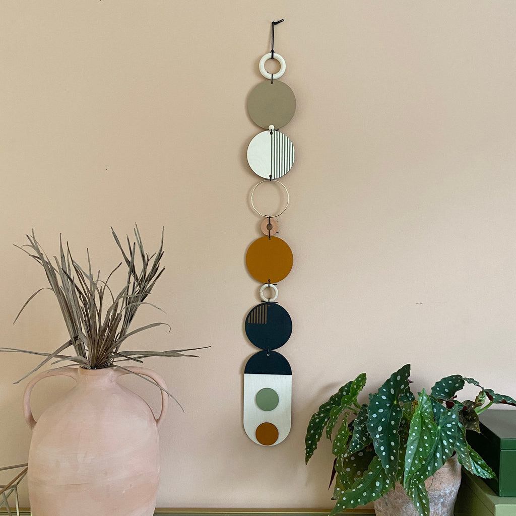 Longer Wall Art - Geometric Artwork - Minimal Home Decor - New Home Trend - Slim Centre Piece Art - Thin Wall Tapestry - Wood Art