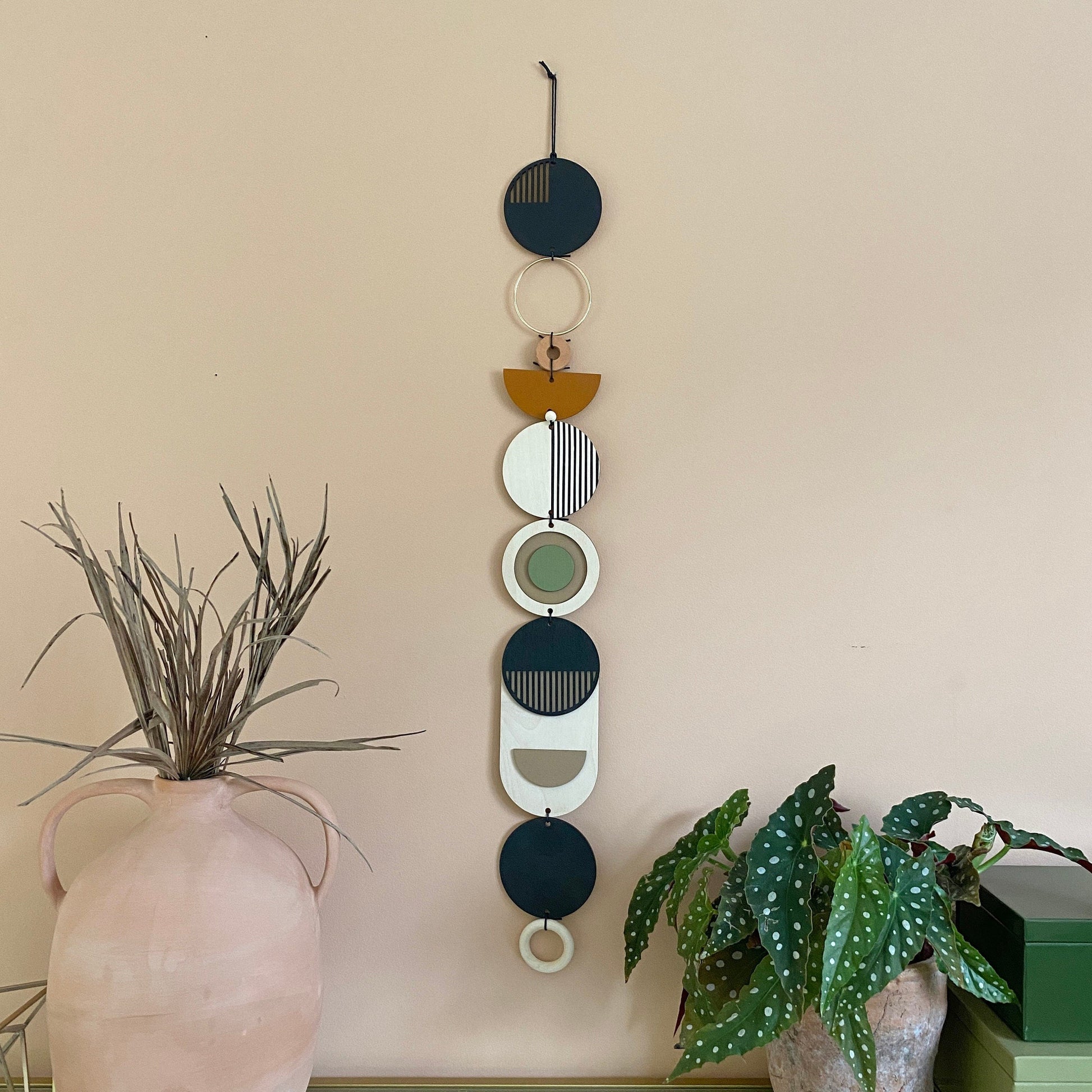 Longer Wall Art - Geometric Artwork - Minimal Home Decor - New Home Trend - Slim Centre Piece Art - Thin Wall Tapestry - Wood Art