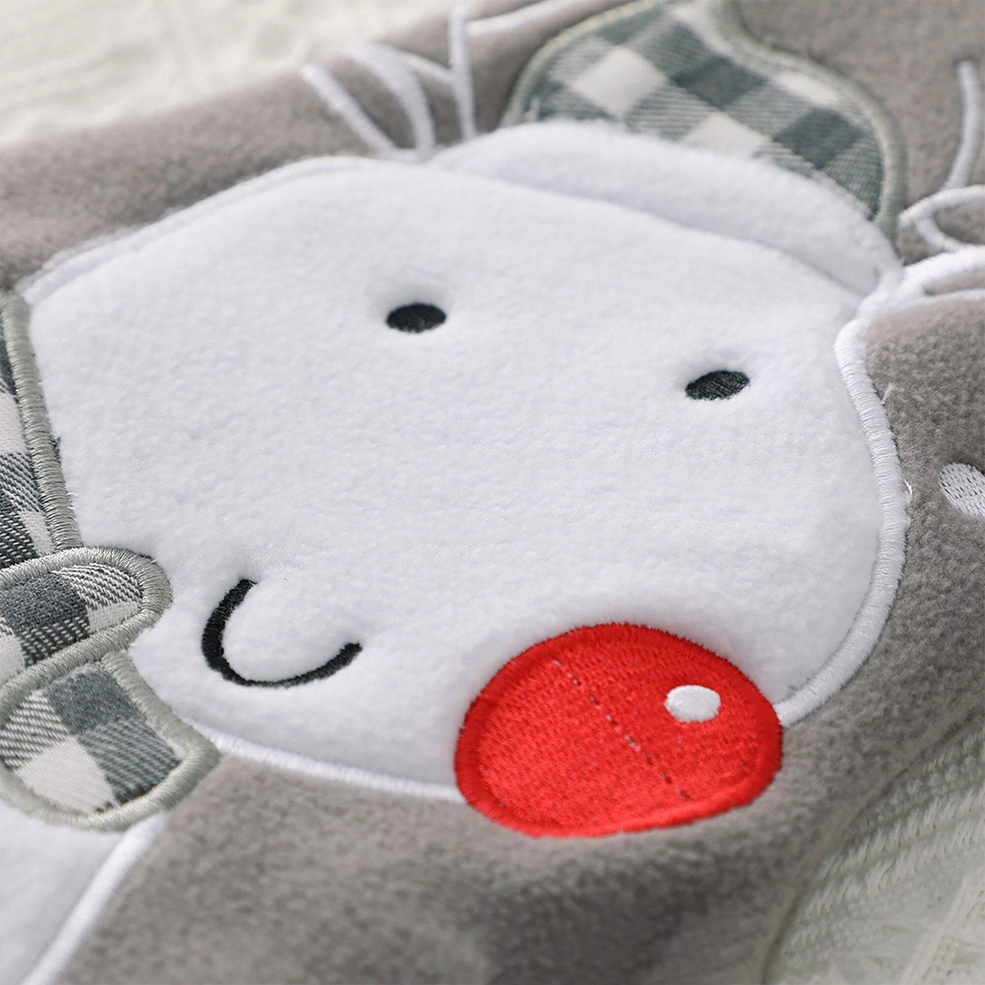 Personalised Grey Christmas Stocking with Fun Designs