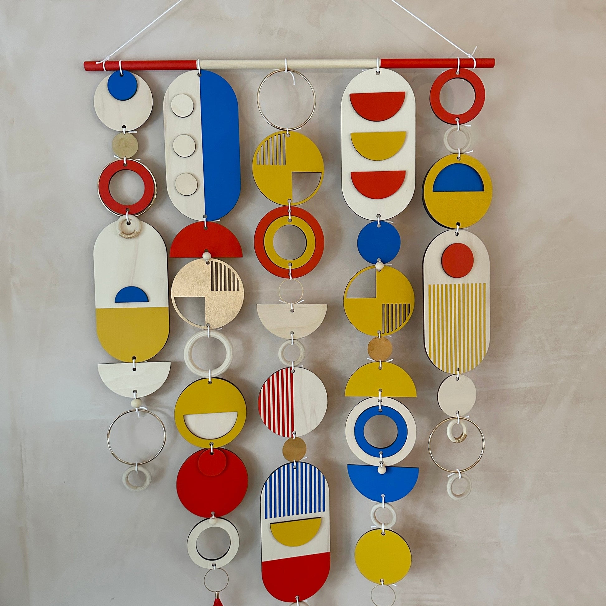 Bright Modern Wall Art - Geometric Artwork - colourful Home Decor - New Home Decor - Large Centre Piece Art - Big Wall Tapestry - Primary